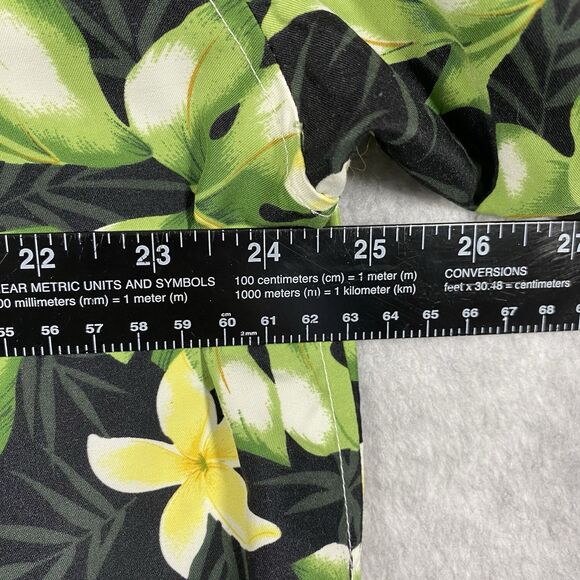 Sunset Breeze Hawaiian Shirt Mens Sz XXL Green Black Palm Leaves Microfiber - Picture 10 of 12